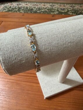 Ross Simons 925 Vermeil Sky Blue Topaz Tennis Bracelet